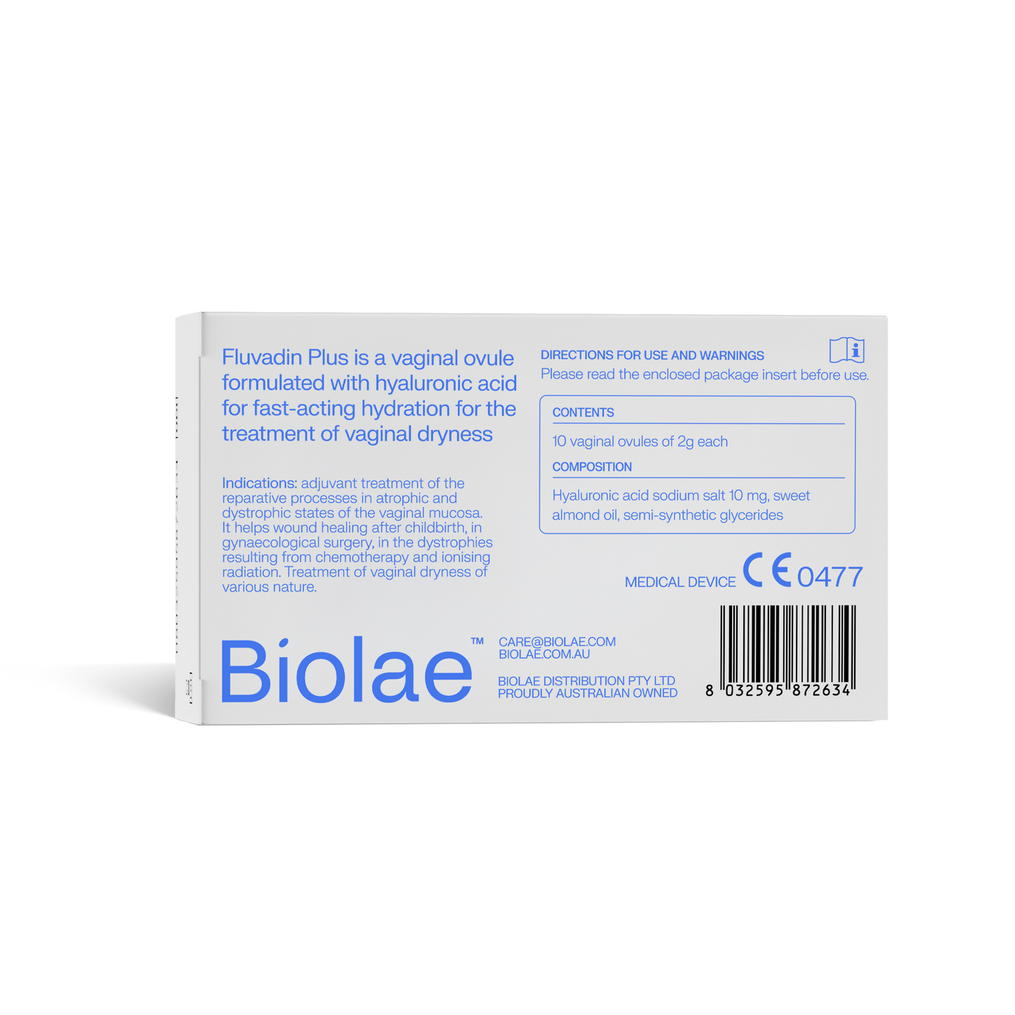 Biolae Fluvadin Plus - Fast and Intensive Acting Vaginal Moisturiser