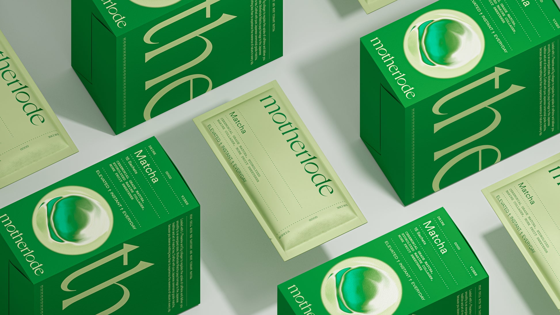 Motherlode Matcha ceremonial grade matcha blend with collagen