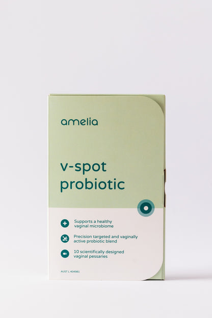 Amelia Bio V-Spot vaginal probiotic suppository for vaginal microbiome support
