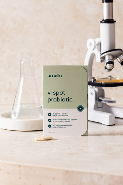 Amelia Bio V-Spot vaginal microbiome support probiotic 10 pack
