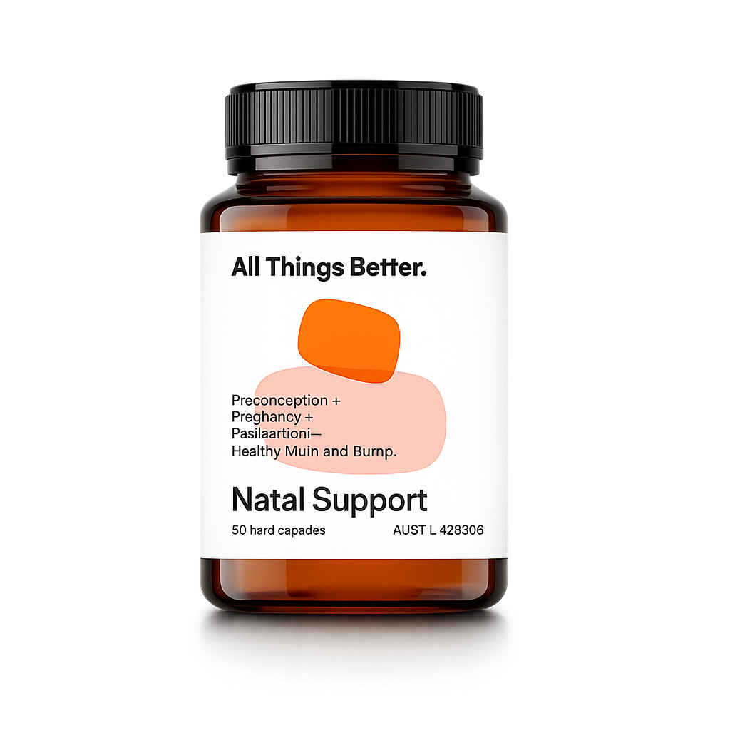 All Things Better Natal Support prenatal supplement for pregnancy and preconception