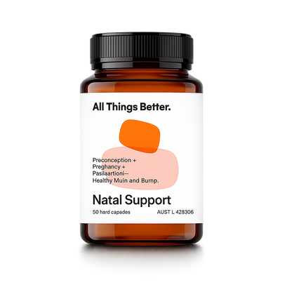 All Things Better Natal Support prenatal supplement for pregnancy and preconception